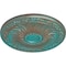 Ekena Millwork Lunel Ceiling Medallion (Fits Canopies up to 3 3/4"), 20 1/4"OD x 1 1/2"P, Copper Green Patina CM20LUCGS - alternate 4